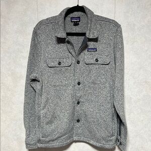Patagonia Men's Gray Fleece lined Shirt Jacket medium